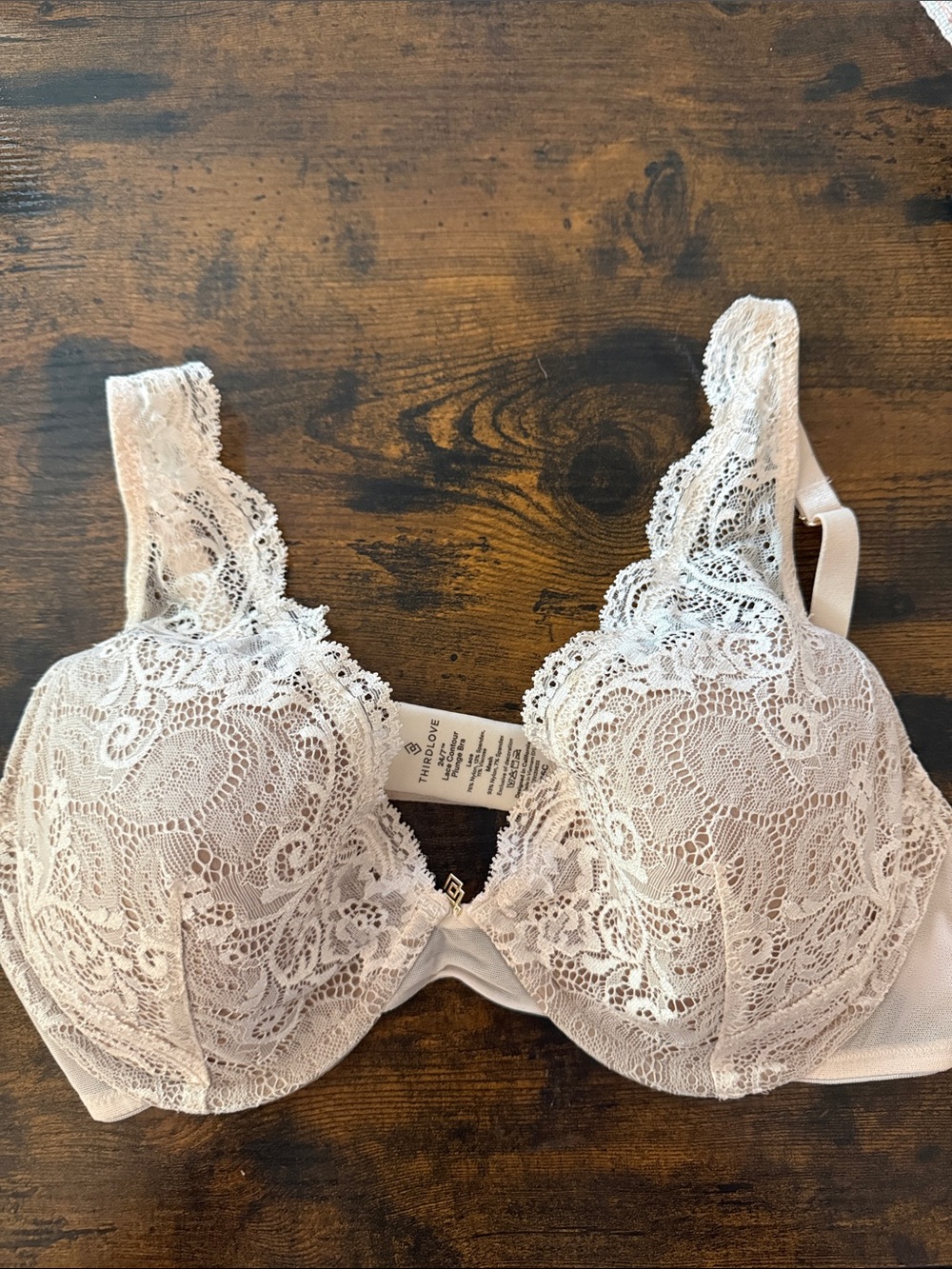 ThirdLove Lace Contour Plunge Bra 36C